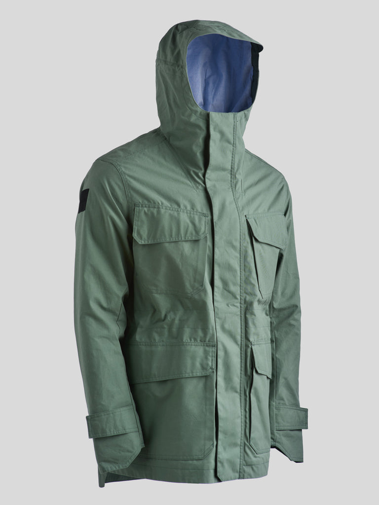 Waxed Field Parka Spearmint Green