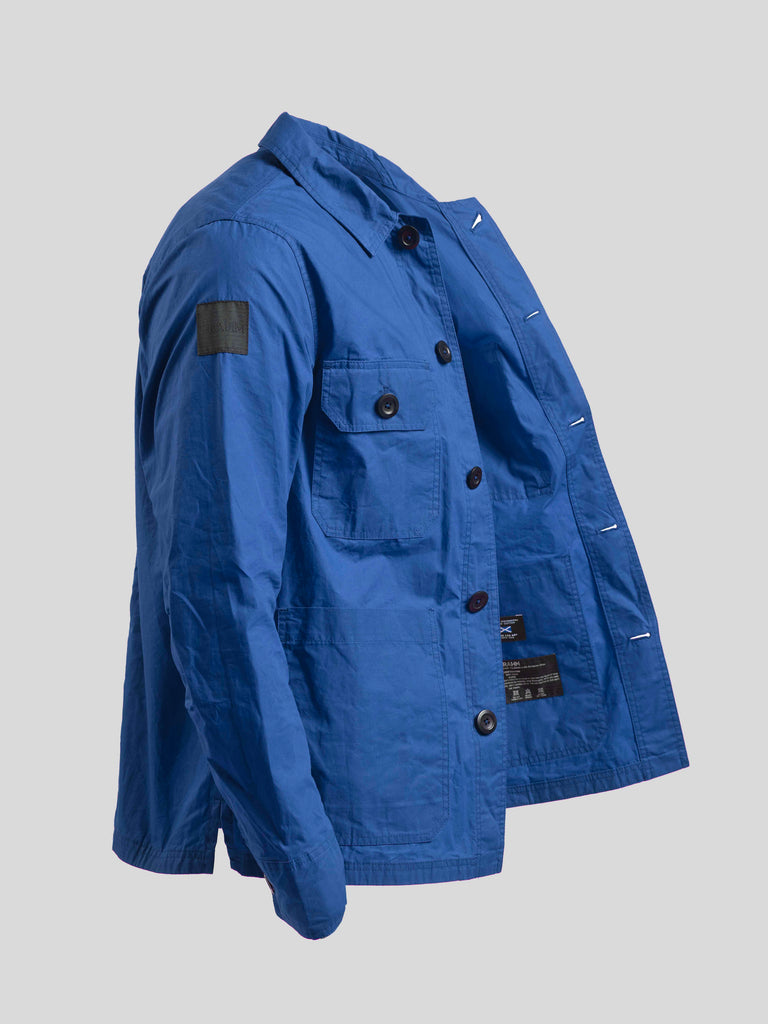 Waxed Lightweight Workers Jacket Cornflour Blue