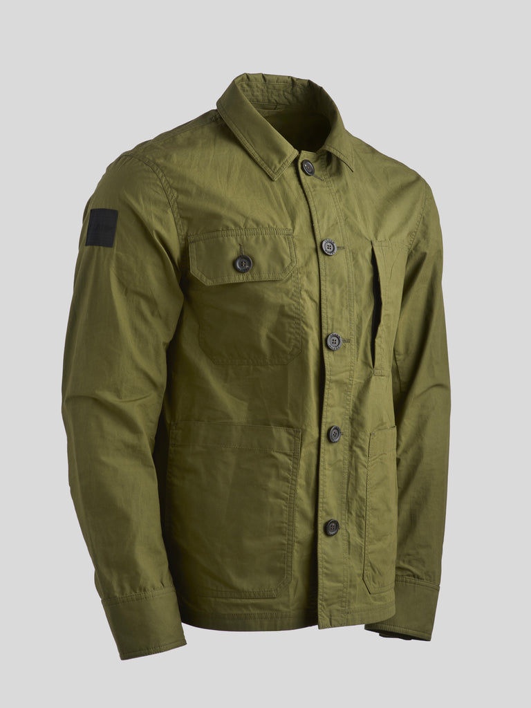 Waxed Lightweight Workers Jacket Moss Green