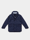 Waxed Hooded Field Coat 2027 Dark Blue