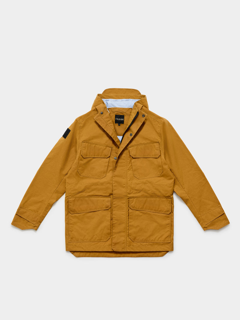 Waxed Hooded Field Coat 2027 Honey Tan