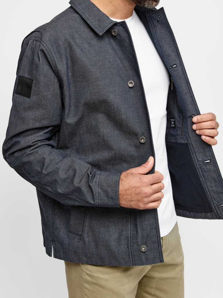 Waxed Denim Trucker Jacket 2027 Indigo