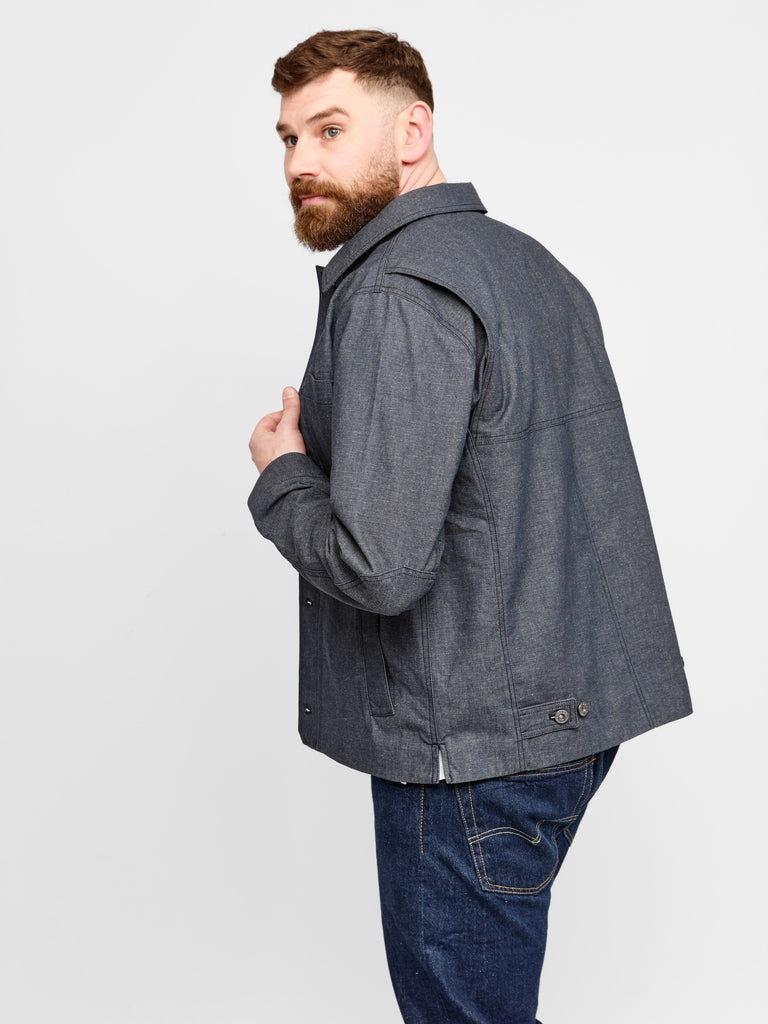 Waxed Denim Trucker Jacket 2027 Indigo