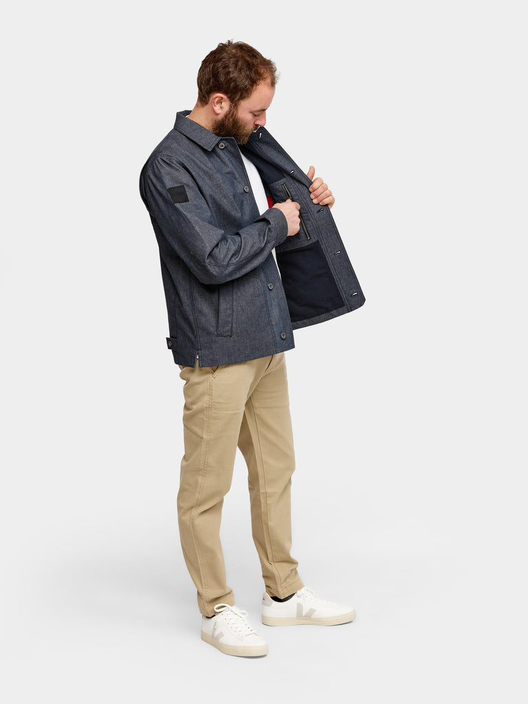 Waxed Denim Trucker Jacket 2027 Indigo
