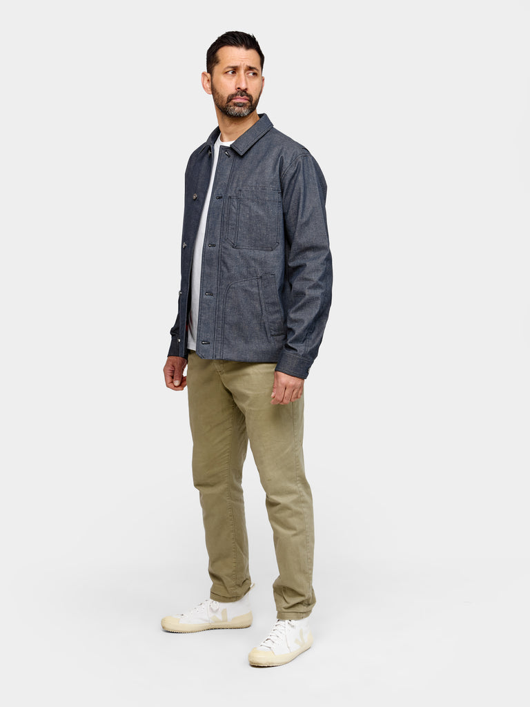 Waxed Denim Trucker Jacket 2027 Indigo