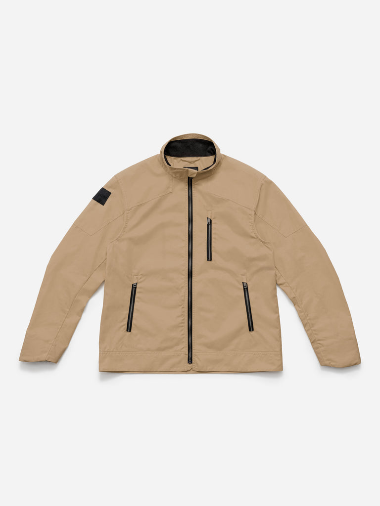 FRAHM Harrington Racer Jacket 2026 Desert Beige flat lay front view