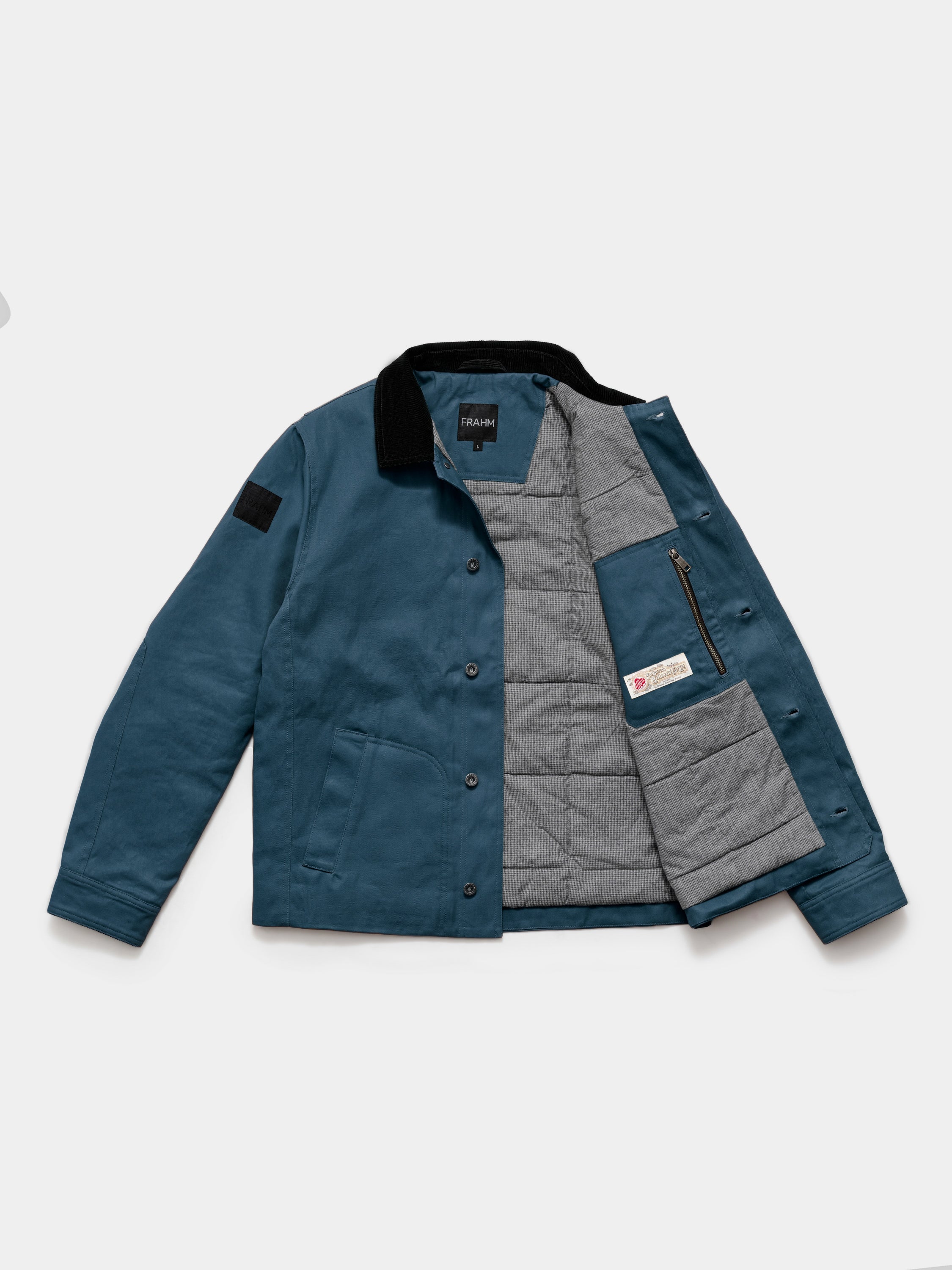 Heavy Twill Deck Jacket 2026 Petrol Blue – FRAHM Jacket