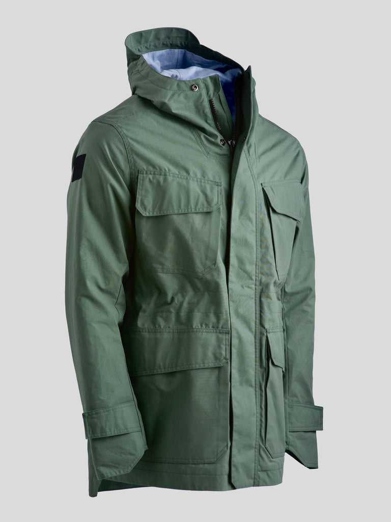 Waxed Field Parka Spearmint Green