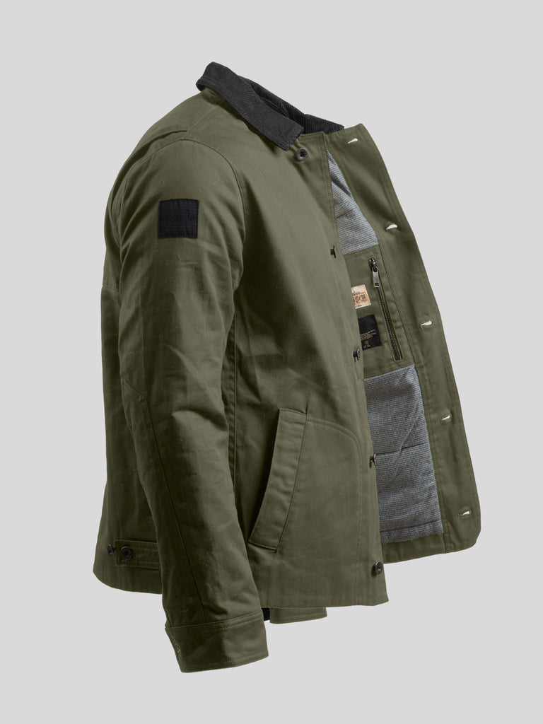 Heavy Twill Deck Jacket Olive Green