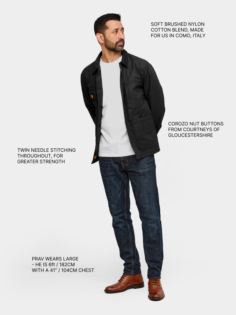 Original Lightweight Workers Jacket 2027 Black with Orange