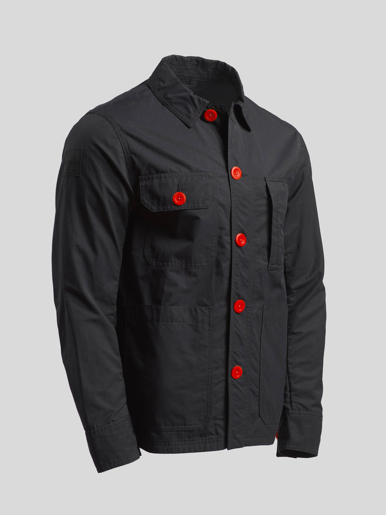 Original Lightweight Worker's Jacket Black with Red