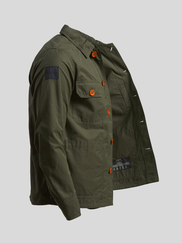 Original Lightweight Worker's Jacket Olive Green with Orange