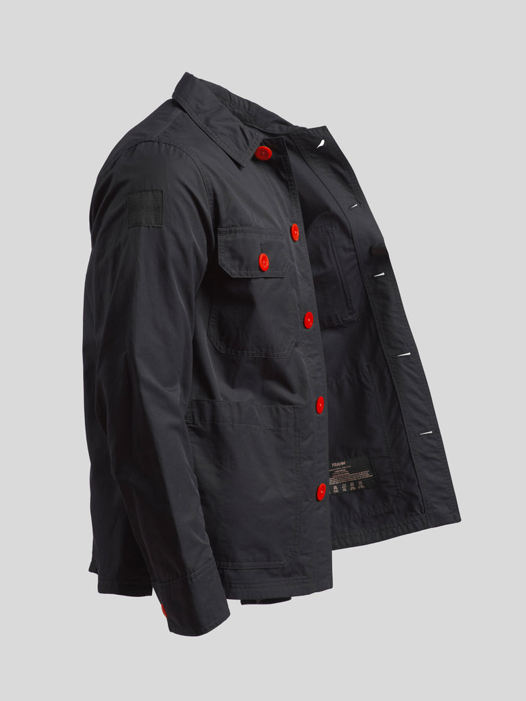 Original Lightweight Worker's Jacket Black with Red