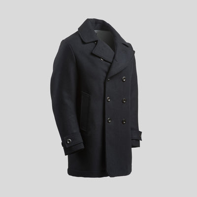 Pure Wool Quilted Peacoat 2025