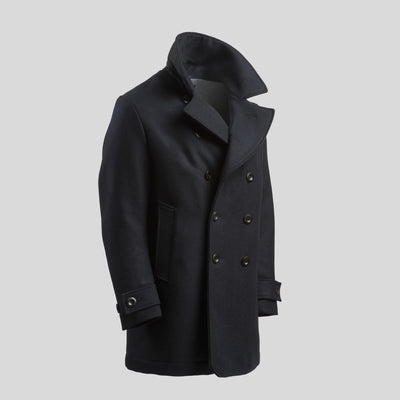 Pure Wool Quilted Peacoat 2025