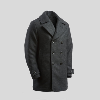 Pure Wool Quilted Peacoat 2025