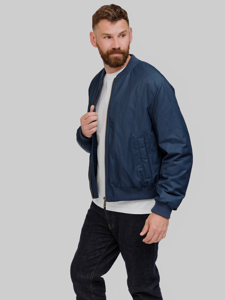 Quilted Bomber Jacket 2027 Classic Navy