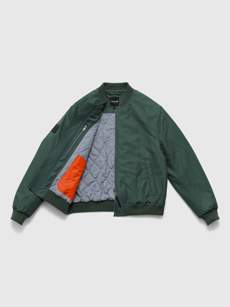 Quilted Bomber Jacket 2027 Military Green