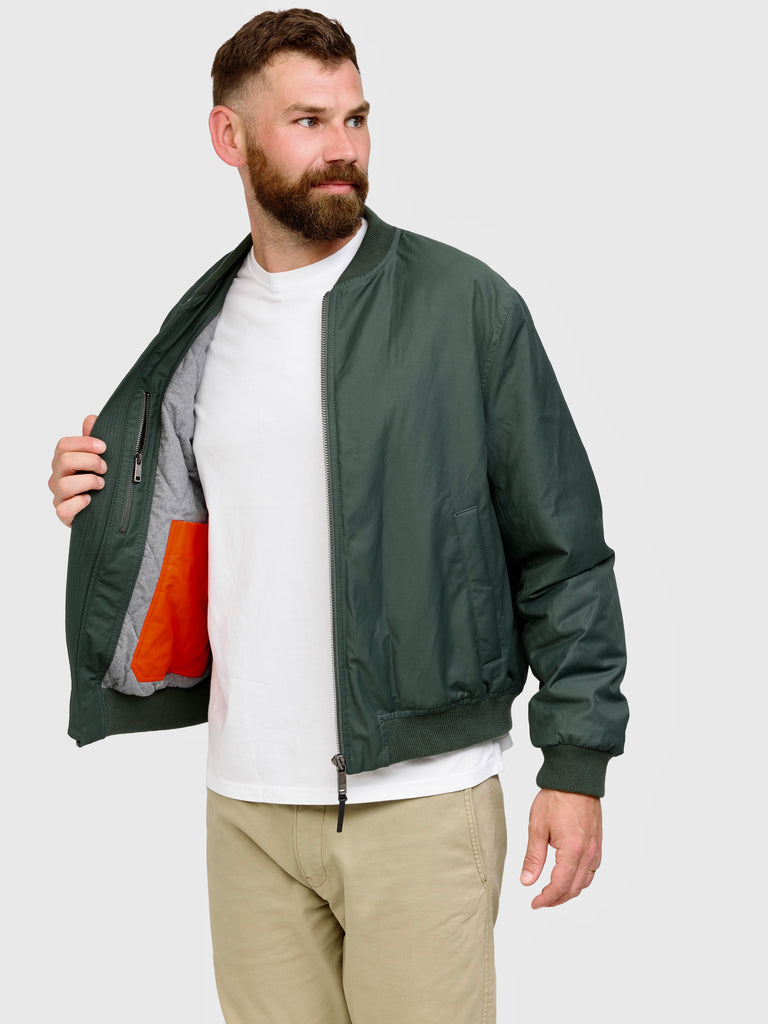 Quilted Bomber Jacket 2027 Military Green