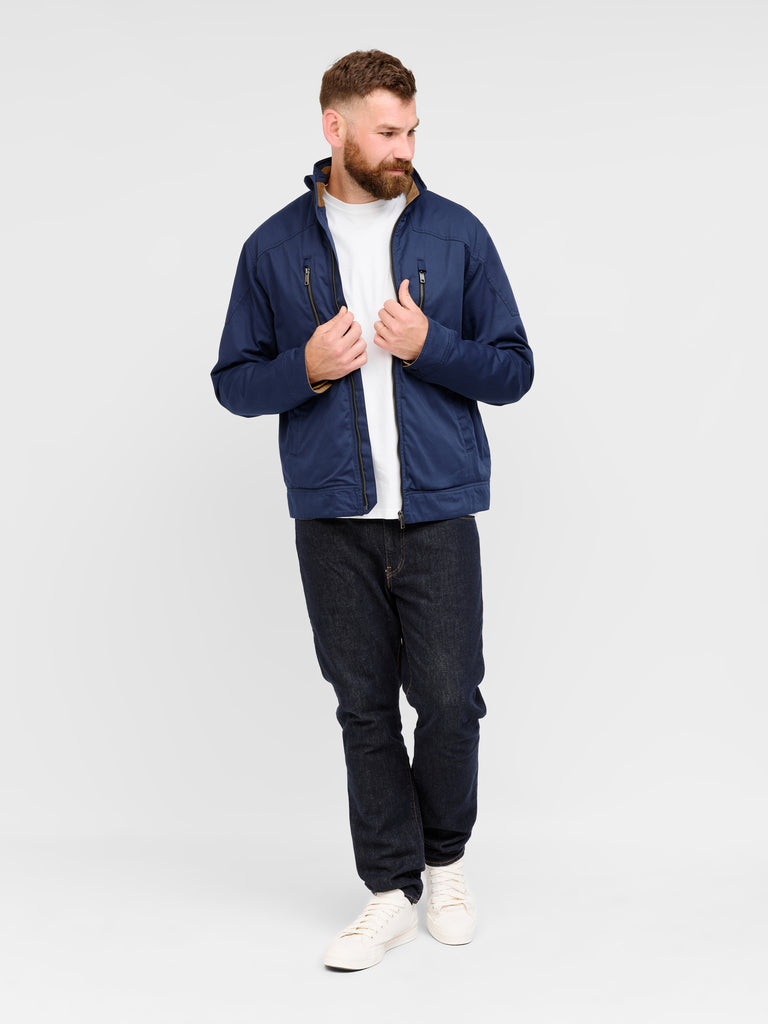 Quilted Harrington Jacket Spring 2027 Navy Blue
