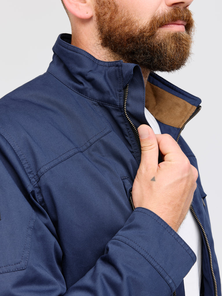 Quilted Harrington Jacket Spring 2027 Navy Blue
