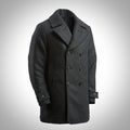 Pure Wool Quilted Peacoat