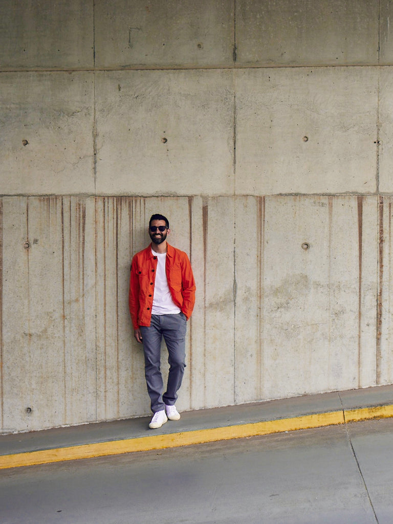 Waxed Lightweight Workers Jacket Blaze Orange