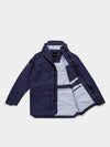 Waxed Hooded Field Coat 2027 Dark Blue