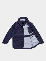 Waxed Hooded Field Coat 2027 Dark Blue