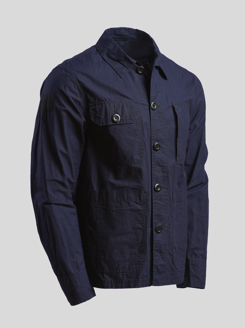 Waxed Lightweight Worker's Jacket Dark Navy