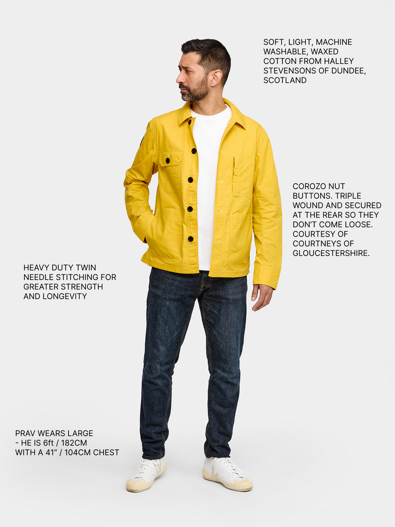 Waxed Lightweight Workers Jacket 2027 Sunshine Yellow