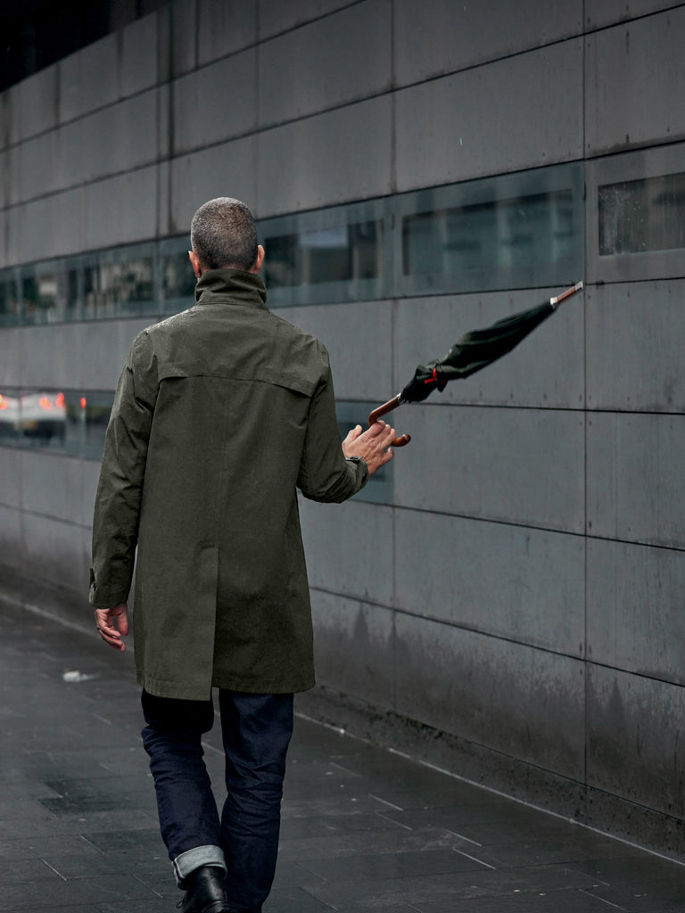 Waterproof Trench Coat Olive Green