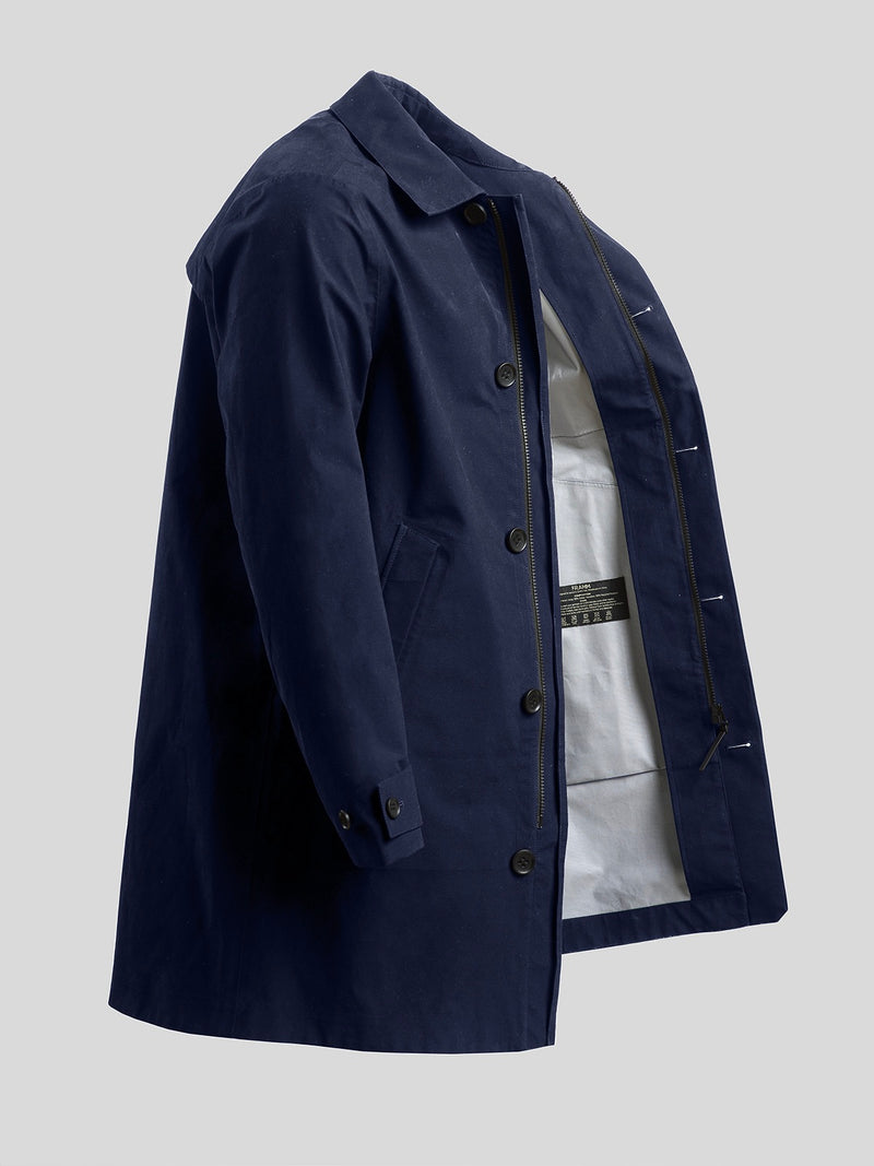 Waterproof Trench Coat Navy Blue