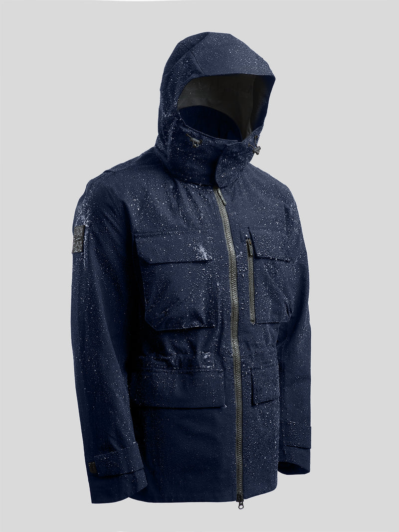 Waterproof Utility Field Jacket Navy Blue