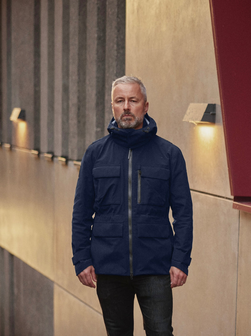 Waterproof Utility Field Jacket Navy Blue