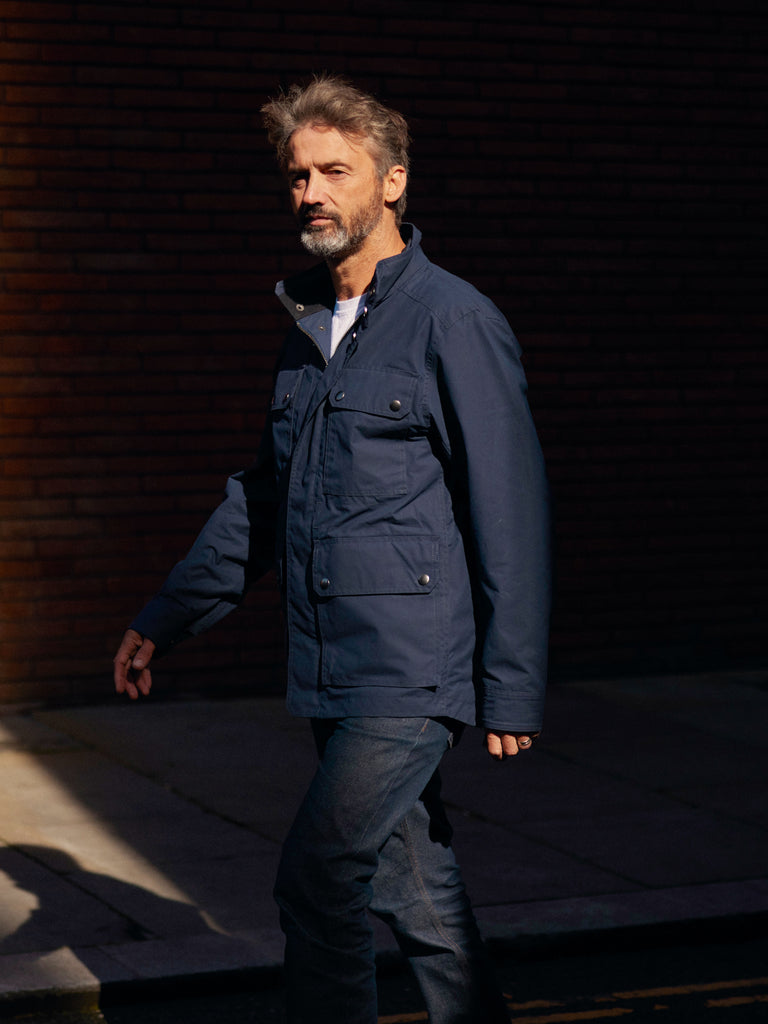 Waxed Classic Field Jacket Dark Blue