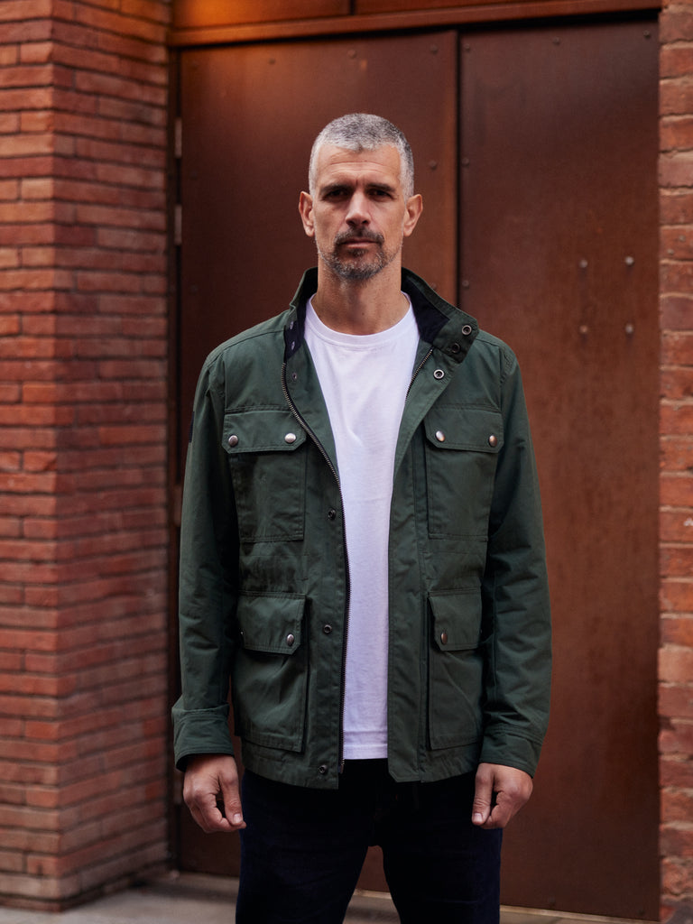 Waxed Classic Field Jacket Forest Green
