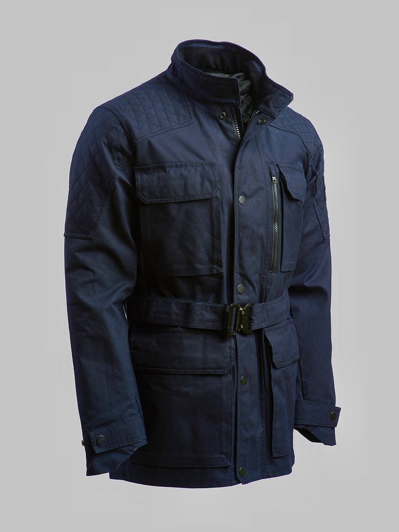 Waxed Odyssey Jacket Navy Blue