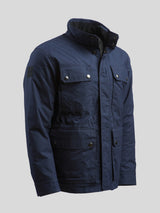 Waxed Quilted Field Jacket Dark Blue