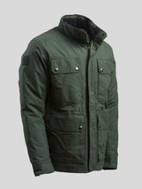 Waxed Quilted Field Jacket Forest Green