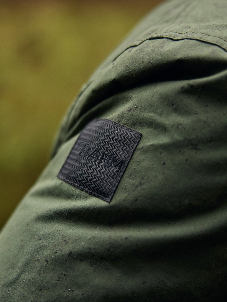 Waxed Quilted Field Jacket Forest Green