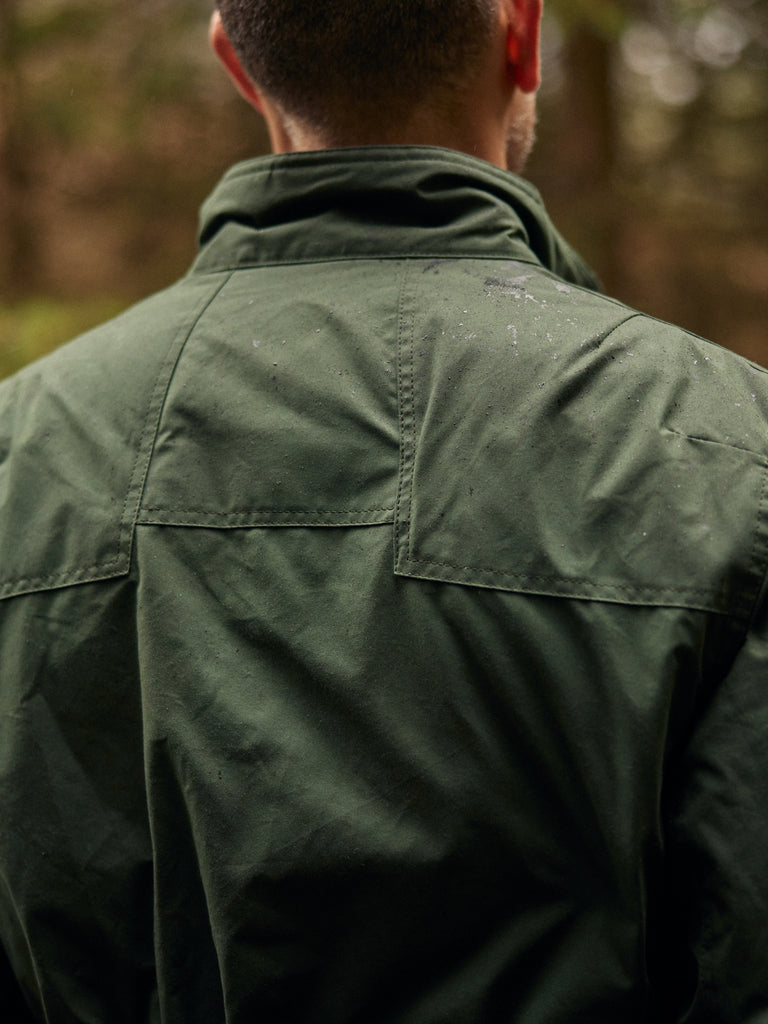 Waxed Quilted Field Jacket Forest Green