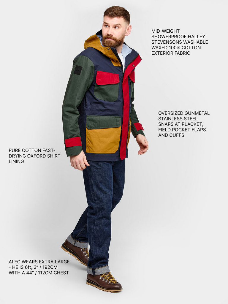 Waxed Hooded Field Coat 2027 Technicolour Fieldcoat