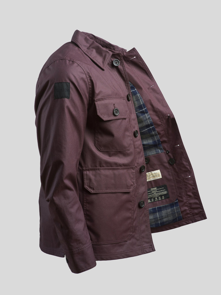 Woodland Workers Jacket Burgundy Red