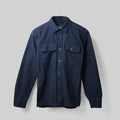 FRAHM Jacket In Stock S / Navy Blue Heavy Flannel Overshirt