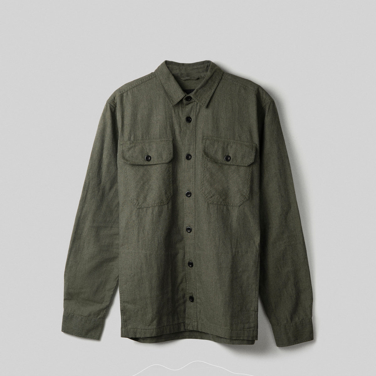 FRAHM Jacket In Stock S / Deep Sage Green Lightweight Flannel Work Shirt