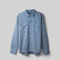 FRAHM Jacket In Stock S / Powder Blue Lightweight Flannel Work Shirt