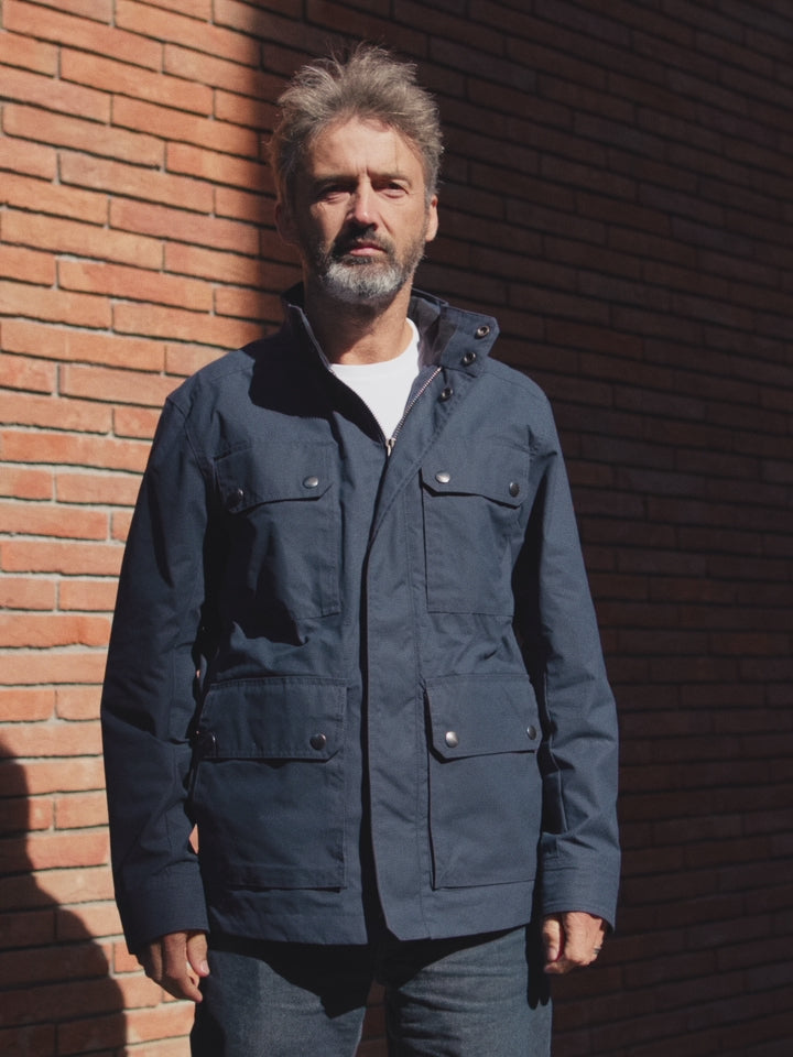 Waxed Classic Field Jacket 2026 Classic Navy – FRAHM Jacket